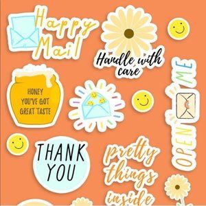 75 Reseller Happy Mailer Stickers MATTE